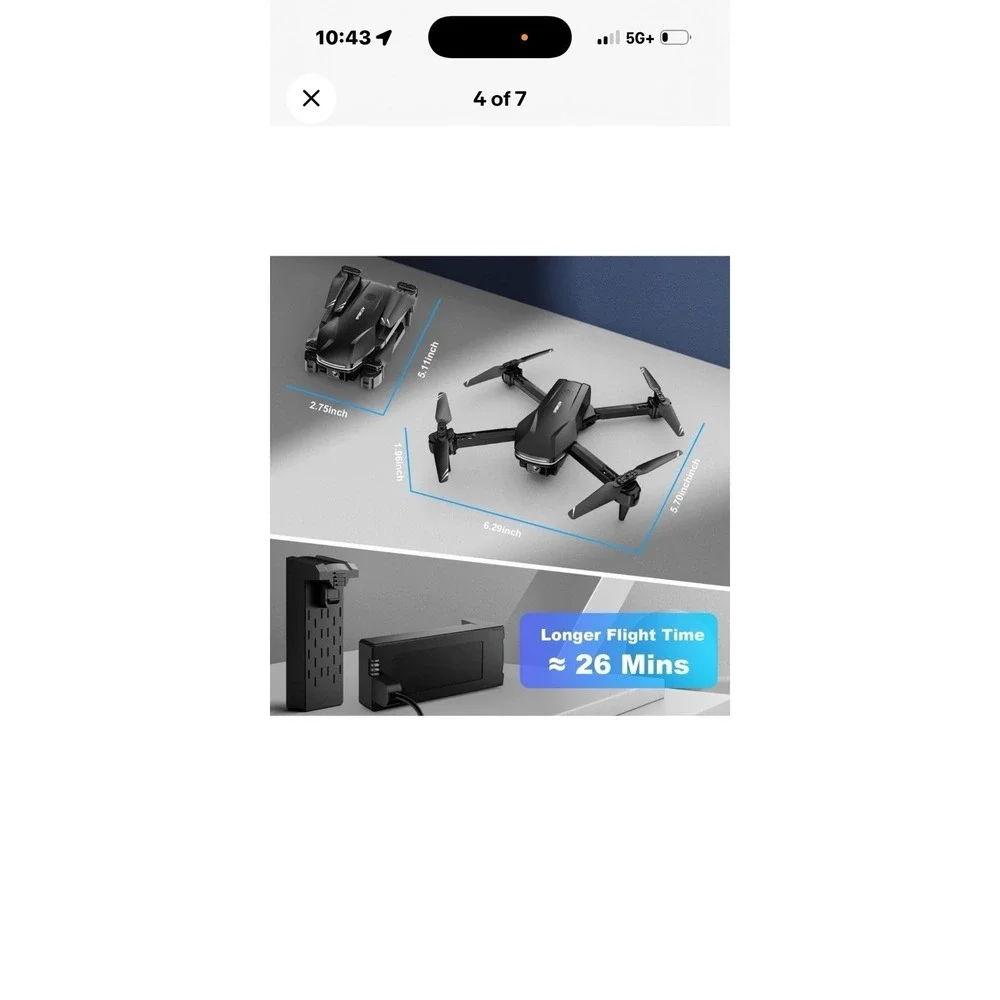 Drones with Camera for Adults 1080P HD Foldable Drone with Carrying Case Dron...